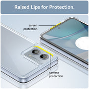 For Motorola Moto G53 5G Colorful Series Acrylic Hybrid TPU Phone Case(Transparent)