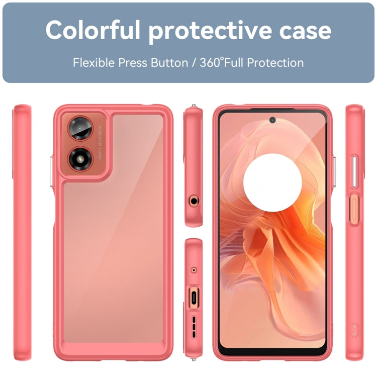 For Motorola Moto G24 Power Colorful Series Acrylic Hybrid TPU Phone Case(Red) - Motorola Cases by PMC TechLife | Online Shopping South Africa | PMC TechLife | Buy Now Pay Later Mobicred