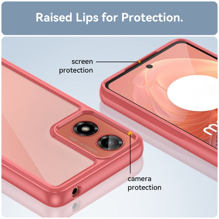 For Motorola Moto G24 Power Colorful Series Acrylic Hybrid TPU Phone Case(Red) - Motorola Cases by PMC TechLife | Online Shopping South Africa | PMC TechLife | Buy Now Pay Later Mobicred
