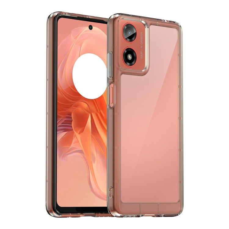 For Motorola Moto G24 Power Colorful Series Acrylic Hybrid TPU Phone Case(Transparent Grey) - Motorola Cases by PMC TechLife | Online Shopping South Africa | PMC TechLife | Buy Now Pay Later Mobicred