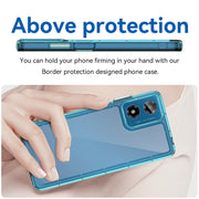 For Motorola Moto G24 Power Colorful Series Acrylic Hybrid TPU Phone Case(Transparent Blue)
