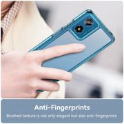 For Motorola Moto G24 Power Colorful Series Acrylic Hybrid TPU Phone Case(Transparent Blue)