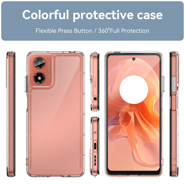 For Motorola Moto G24 Power Colorful Series Acrylic Hybrid TPU Phone Case(Transparent) - Motorola Cases by PMC TechLife | Online Shopping South Africa | PMC TechLife | Buy Now Pay Later Mobicred