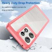 For Motorola Moto Edge 50 Pro Colorful Series Acrylic Hybrid TPU Phone Case(Red)