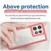 For Motorola Moto Edge 50 Pro Colorful Series Acrylic Hybrid TPU Phone Case(Red)