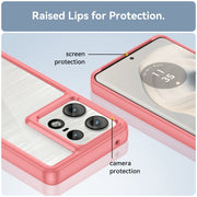 For Motorola Moto Edge 50 Pro Colorful Series Acrylic Hybrid TPU Phone Case(Red)