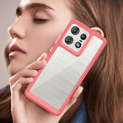 For Motorola Moto Edge 50 Pro Colorful Series Acrylic Hybrid TPU Phone Case(Red)