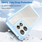 For Motorola Moto Edge 50 Pro Colorful Series Acrylic Hybrid TPU Phone Case(Blue)