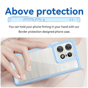 For Motorola Moto Edge 50 Pro Colorful Series Acrylic Hybrid TPU Phone Case(Blue)