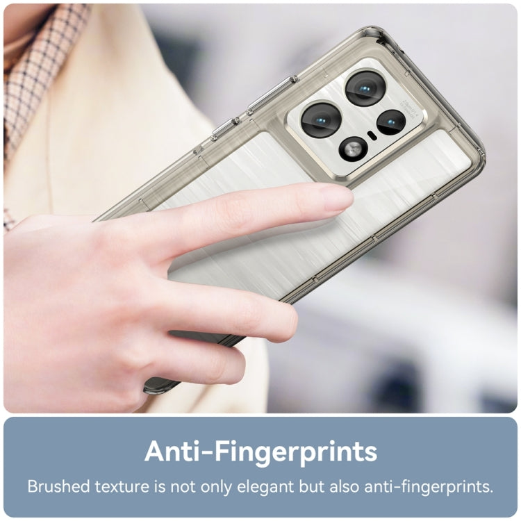 For Motorola Moto Edge 50 Pro Colorful Series Acrylic Hybrid TPU Phone Case(Transparent Grey)