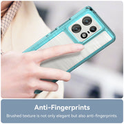 For Motorola Moto Edge 50 Pro Colorful Series Acrylic Hybrid TPU Phone Case(Transparent Blue)