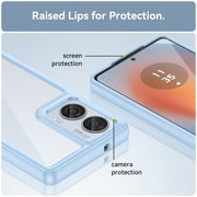 For Motorola Moto Edge 50 Fusion Colorful Series Acrylic Hybrid TPU Phone Case(Blue)