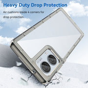 For Motorola Moto Edge 50 Fusion Colorful Series Acrylic Hybrid TPU Phone Case(Transparent Grey)