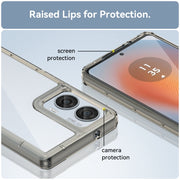 For Motorola Moto Edge 50 Fusion Colorful Series Acrylic Hybrid TPU Phone Case(Transparent Grey)
