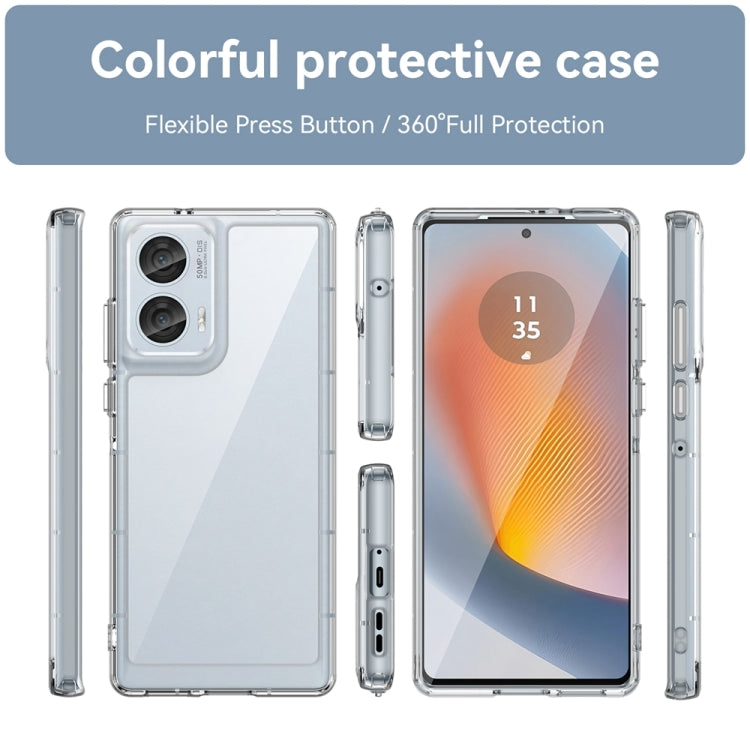 For Motorola Moto Edge 50 Fusion Colorful Series Acrylic Hybrid TPU Phone Case(Transparent)