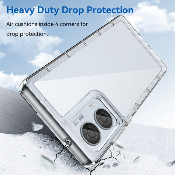 For Motorola Moto Edge 50 Fusion Colorful Series Acrylic Hybrid TPU Phone Case(Transparent)