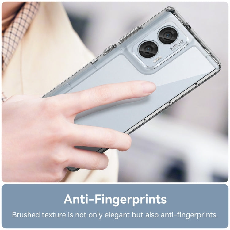 For Motorola Moto Edge 50 Fusion Colorful Series Acrylic Hybrid TPU Phone Case(Transparent)