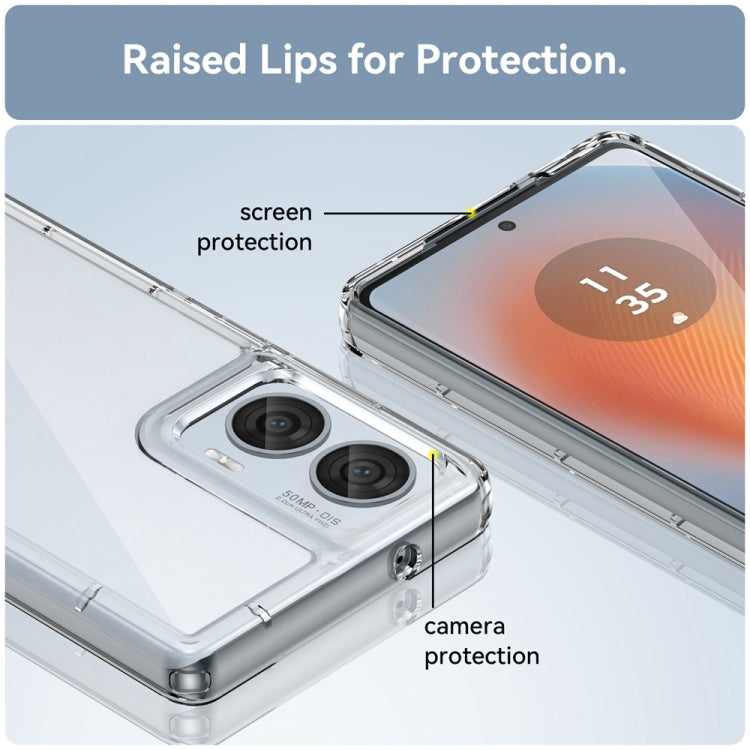 For Motorola Moto Edge 50 Fusion Colorful Series Acrylic Hybrid TPU Phone Case(Transparent)