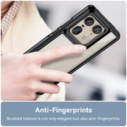 For Motorola Edge 50 Ultra Global Colorful Series Acrylic Hybrid TPU Phone Case(Black)
