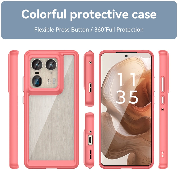 For Motorola Edge 50 Ultra Global Colorful Series Acrylic Hybrid TPU Phone Case(Red)