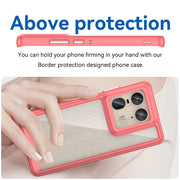 For Motorola Edge 50 Ultra Global Colorful Series Acrylic Hybrid TPU Phone Case(Red)