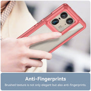 For Motorola Edge 50 Ultra Global Colorful Series Acrylic Hybrid TPU Phone Case(Red)