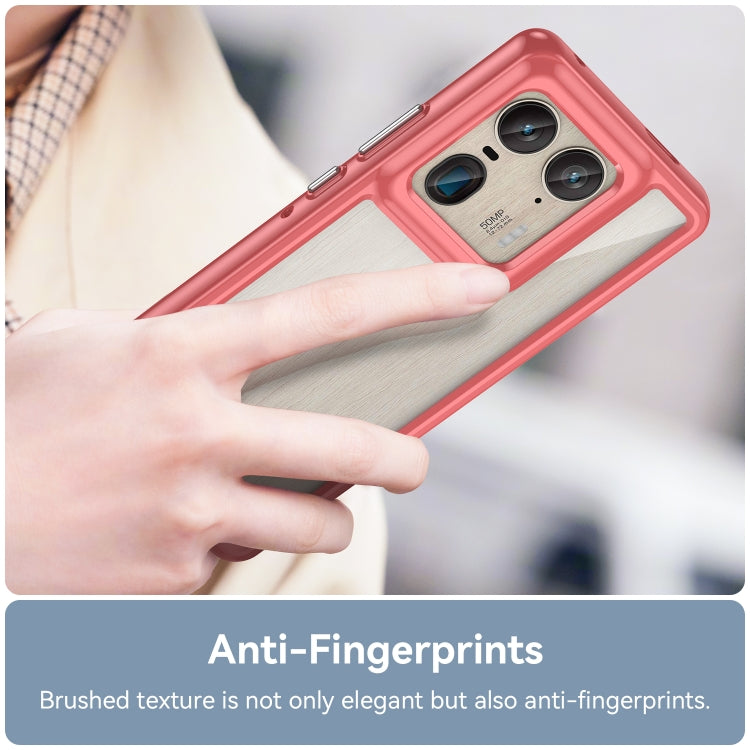 For Motorola Edge 50 Ultra Global Colorful Series Acrylic Hybrid TPU Phone Case(Red)