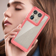 For Motorola Edge 50 Ultra Global Colorful Series Acrylic Hybrid TPU Phone Case(Red)