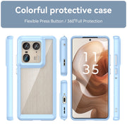 For Motorola Edge 50 Ultra Global Colorful Series Acrylic Hybrid TPU Phone Case(Blue)