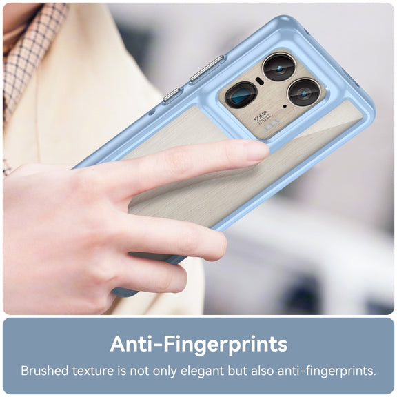 For Motorola Edge 50 Ultra Global Colorful Series Acrylic Hybrid TPU Phone Case(Blue)