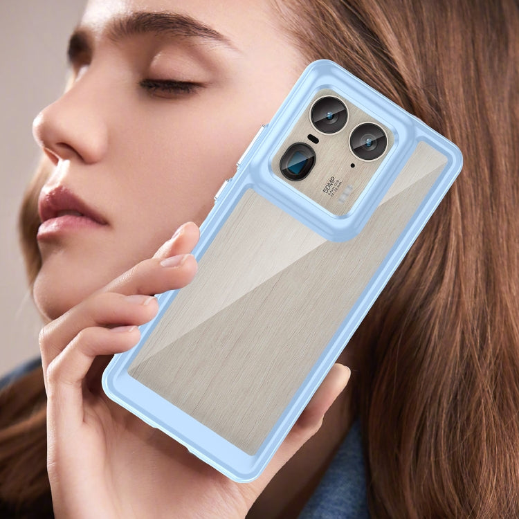 For Motorola Edge 50 Ultra Global Colorful Series Acrylic Hybrid TPU Phone Case(Blue)