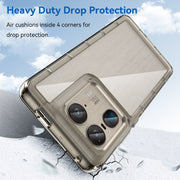 For Motorola Edge 50 Ultra Global Colorful Series Acrylic Hybrid TPU Phone Case(Transparent Grey)