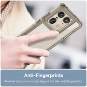 For Motorola Edge 50 Ultra Global Colorful Series Acrylic Hybrid TPU Phone Case(Transparent Grey)