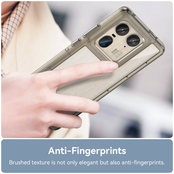 For Motorola Edge 50 Ultra Global Colorful Series Acrylic Hybrid TPU Phone Case(Transparent Grey)