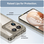 For Motorola Edge 50 Ultra Global Colorful Series Acrylic Hybrid TPU Phone Case(Transparent Grey)
