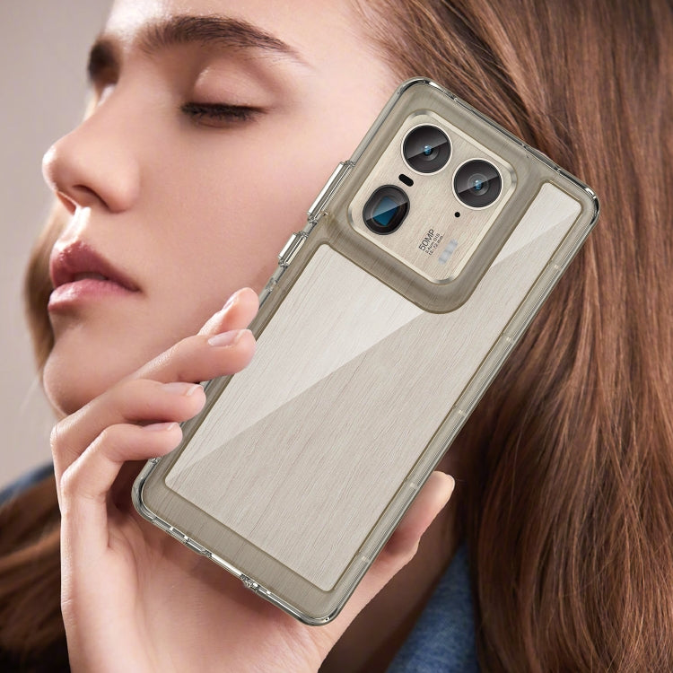 For Motorola Edge 50 Ultra Global Colorful Series Acrylic Hybrid TPU Phone Case(Transparent Grey)