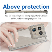 For Motorola Edge 50 Ultra Global Colorful Series Acrylic Hybrid TPU Phone Case(Transparent)