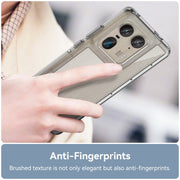 For Motorola Edge 50 Ultra Global Colorful Series Acrylic Hybrid TPU Phone Case(Transparent)