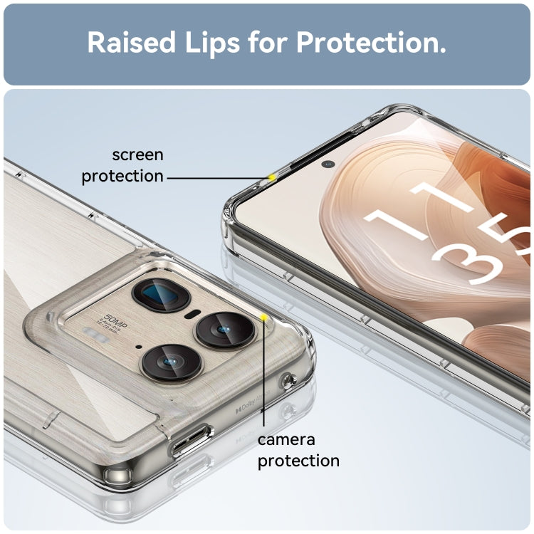 For Motorola Edge 50 Ultra Global Colorful Series Acrylic Hybrid TPU Phone Case(Transparent)