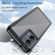 For Motorola Edge 2024 Colorful Series Acrylic Hybrid TPU Phone Case(Black)
