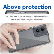 For Motorola Edge 2024 Colorful Series Acrylic Hybrid TPU Phone Case(Transparent)