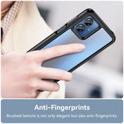 For Motorola Moto G14 Colorful Series Acrylic Hybrid TPU Phone Case(Black)