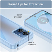 For Motorola Moto G14 Colorful Series Acrylic Hybrid TPU Phone Case(Blue)
