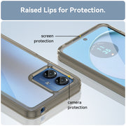 For Motorola Moto G14 Colorful Series Acrylic Hybrid TPU Phone Case(Transparent Grey)