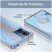 For Motorola Moto G14 Colorful Series Acrylic Hybrid TPU Phone Case(Transparent)