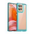 For Motorola Edge 50 Colorful Series Acrylic Hybrid TPU Phone Case(Transparent Blue) - free shipping - PMC TechLife - Order now!