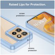 For Motorola Edge 50 Neo Colorful Series Acrylic Hybrid TPU Phone Case(Blue)
