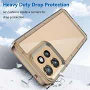 For Motorola Edge 50 Neo Colorful Series Acrylic Hybrid TPU Phone Case(Transparent Grey)