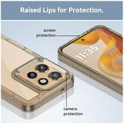 For Motorola Edge 50 Neo Colorful Series Acrylic Hybrid TPU Phone Case(Transparent Grey)