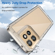 For Motorola Edge 50 Neo Colorful Series Acrylic Hybrid TPU Phone Case(Transparent)